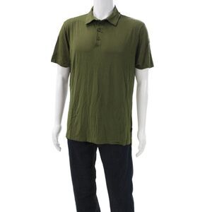 Armani Collezioni Mens T-Shirt Short Sleeve Green Cotton Size 2XL